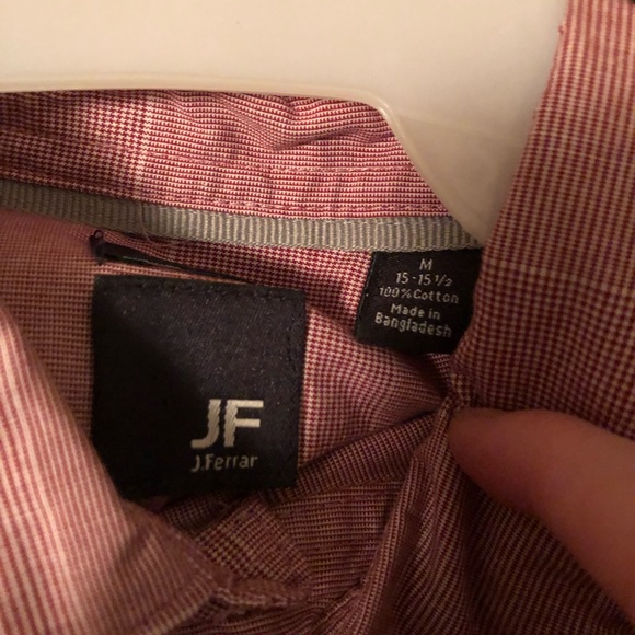 Pink/rose color jferrar men’s dress shirt 15-15.5 - Picture 2 of 2